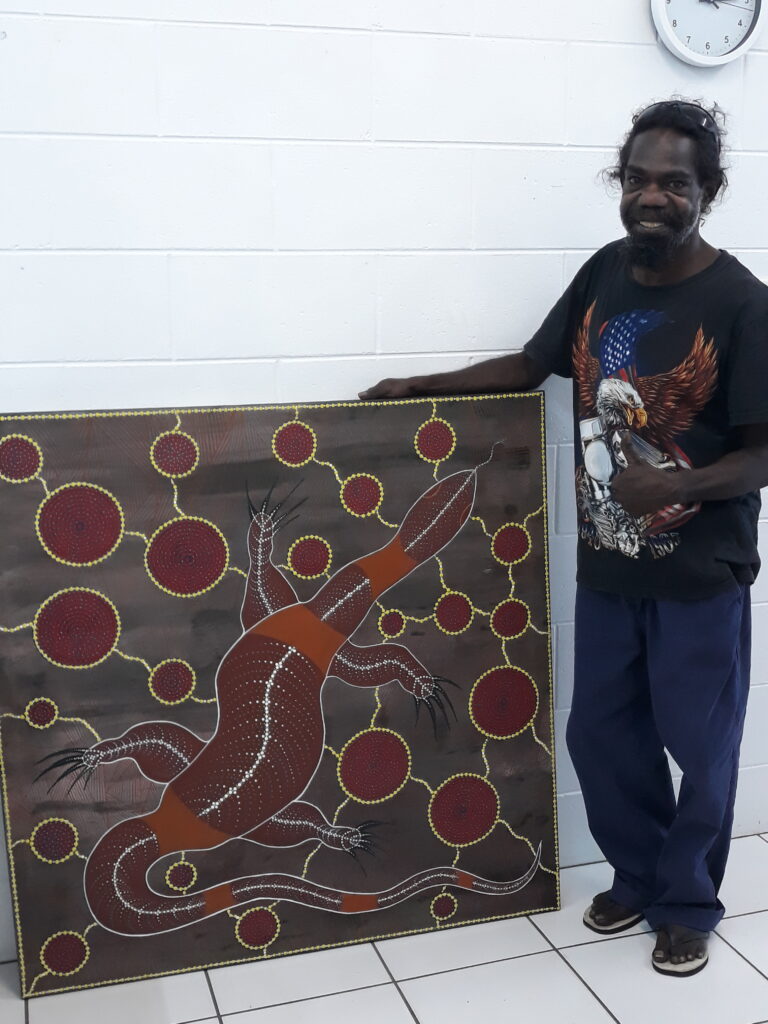 Indigenous artist at STEPS art workshop