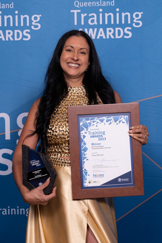 Dana Whiston, CERT III in Individual Support graduate from STEPS Education and Training, won Vocational Student of the Year and Aboriginal Torres Strait Islander Student of the Year awards.