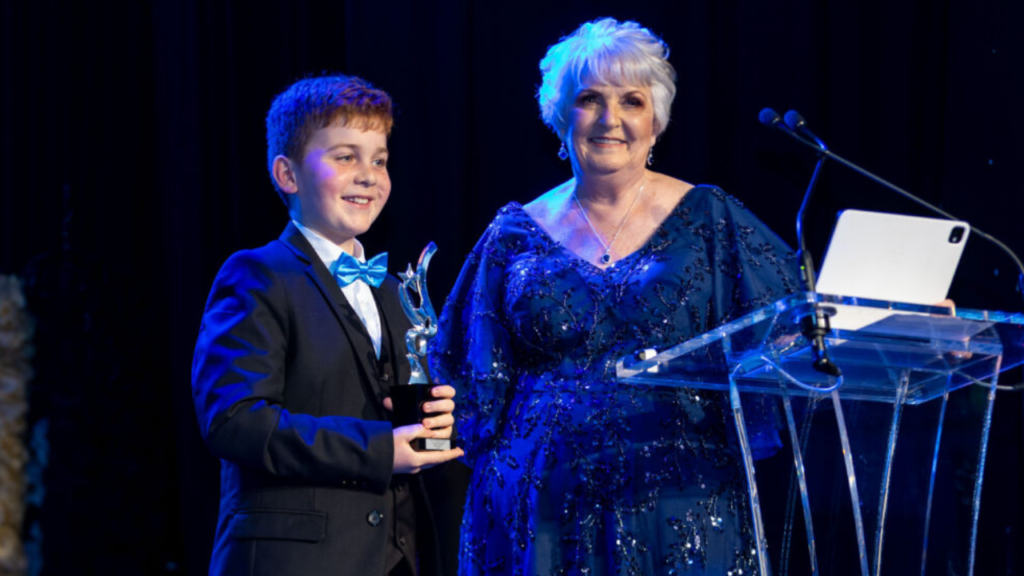 STEPS Young Ambassador Nate Nelson and STEPS Managing Director Carmel Crouch